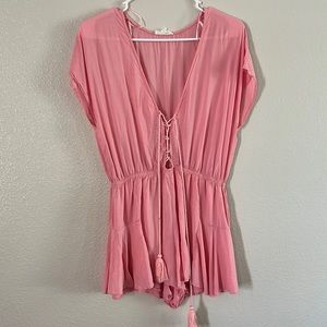Bubble gum pink romper size small
